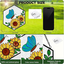 Stained Glass Butterfly Sunflower Suncatcher Window Hanging Ornament, Light Transmission Hand Paint Sun Catchers for Women Gifts, for Lover by GreenHaven Gardens