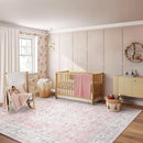 LIVEBOX Pink 8x10 Area Rug for Bedroom Girls, Boho Washable Rugs for Living Room Nursery, Non-Slip Indoor Soft Carpet Low-Pile Farmhouse Carpets for Dining Room Kids Playroom, Pink by TinyTreasures Baby Boutique
