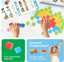 Picasso Cubes 1” Magnetic Puzzle Cubes 108 Piece Magnet Construction Building Block Set Sensory Toy Early Education STEM Learning, Free Ideabook with 50 Ideas, Children Age 3+ Boy Girl PMC108 by TinyTreasures Baby Boutique