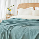 EMME Muslin Twin Blankets for Couch Breathable Gauze All Season Soft and Lightweight Pre-Washed Cotton Blanket (Teal, 60"x80") by CozyNest Decor