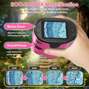 1000X Handheld Microscope for Kids 4K 2.0" Screen Rechargeable Mini Pocket Digital Microscopes w/Slides Kit Portable Edu Gift Age 4-6 8-12 Children Students (Pink) by TinyTreasures Baby Boutique