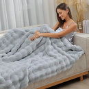UKELER Plush Furry Throw Blanket Large Super Soft Fluffy Blankets Throws for Bed, Couch, Sofa, Office, Camping Plush Shaggy Faux Fur Blanket 60''x80'' Grey by CozyNest Decor