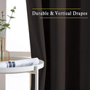 NICETOWN Blackout Thick Window Curtains - (W52 x L108, Brown, 2 Panels) Thermal Insulated Grommet Drape Panels for Bedroom and Living Room by TinyTreasures Baby Boutique