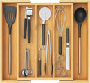 Lifewit Utensil Organizer for Kitchen Drawer, Expandable Cooking Utensil Tray, Bamboo Cutlery Silverware Flatware Holder, Adjustable Spatula Tools and Gadgets Storage Divider, Large, Natural by CozyNest Decor
