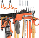 Garage Storage, Ultimate Wall-Mounted Garage Organizer for Men 32Inch, Heavy Duty 330lbs Tool Rack with Adjustable Metal Hooks Yard, Shed & Workshop Storage for Tools, Bikes, Snowboards Gift by GreenHaven Gardens