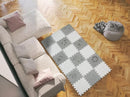 qqpp EVA 18 Tiles Baby Play Mat for Playing, Interlocking Foam Floor Mats for Tummy Time & Crawling, Puzzle Flooring Tiles with Animals Laser Pattern for Kids. QL-11(AL) b18N by TinyTreasures Baby Boutique