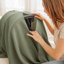 Konssy Muslin Nursing Cover for Breastfeeding, 360° Full Privacy Breathable 100% Cotton Breastfeeding Cover, Multi-use Carseat Canopy(Fog Green) by TinyTreasures Baby Boutique
