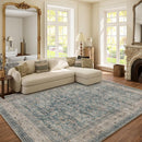 Machine Washable Living Room Rug: 6x9 Area Rugs for Bedroom Vintage Stain Resistant Non Slip Low Pile Lightweight Boho Carpet for Kitchen Dining Room Farmhouse Kids Room Nursery by TinyTreasures Baby Boutique