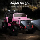 2 Seater Ride on Car Truck, 12V Kids Electric Ride on Toy for Big Kids Age 3-8 w/Remote Control- Light Pink by TinyTreasures Baby Boutique