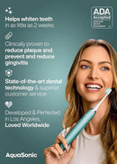 Aquasonic Vibe Series Ultra-Whitening Toothbrush – ADA Accepted Power Toothbrush - 8 Brush Heads & Travel Case – 40,000 VPM Motor & Wireless Charging - 4 Modes w Smart Timer – Mint Green Metallic by CozyNest Decor
