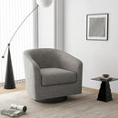 Swivel Barrel Accent Chair, Modern Round Linen Arm Chair for Living Room, Bedroom, Comfy Club Reading Chairs for Adults（Linen Fabric, Khaki, Set of 4 by CozyNest Decor