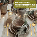 20 Piece Gold Silverware Set for 4, Terlulu Stainless Steel Flatware Set, Gold Cutlery Set Utensils Set, Tableware Include Forks Knives Spoons for Home Kitchen Restaurant Wedding, Satin Finish by CozyNest Decor
