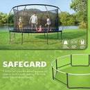 14FT 12FT 10FT 16FT Trampoline with Safety Enclosure, Anti-Rust Coating – ASTM Certified, Heavy-Duty Outdoor Trampoline with Ladder – for Kids & Adults by TinyTreasures Baby Boutique