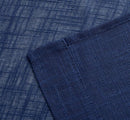 MIUCO Semi Sheer Curtains Poly Linen Textured Solid Grommet Curtains 84 Inches Long for French Doors 2 Panels (2 x 37 Wide x 84" Long) Navy Blue by CozyNest Decor