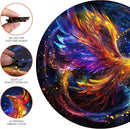 Wooden Puzzles for Adults, Phoenix Puzzle Color Challenge Jigsaw Puzzles 300 Piece, (Royal,16.7in) Thickened Unique Shapes Family Reunion Puzzle, Best Gift for Adults and Kids, Family Game by TinyTreasures Baby Boutique