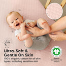 Waterproof Crib Mattress Protector Cover Fitted - 2-Pack Quiet Baby Crib Mattress Pad Sheets, 52" x 28" Soft Quilted Cotton Baby Sheet, Machine Washable, Easy Fit, Durable (Cameo/Mavy) by TinyTreasures Baby Boutique