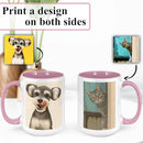 Personalized Coffee Mug, Custom Drawing Portrait Gift, Funny Customized Coffee Gift for Men & Women, Custom Mugs with Pictures, Pink 15oz Customized Ceramic Tea Cup by TinyTreasures Baby Boutique
