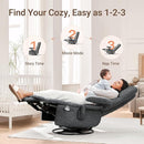 Nursery Swivel Glider Recliner Chair with Adjustable Armrests & Headrest, Rocking Chair Nursery with Removable Cover for Breastfeeding, FSC & Oeko-TEX Certified, Black by TinyTreasures Baby Boutique