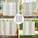 Room Partitions and Dividers, 68.9 Inch Temporary Wall with Double Hinges, Wooden Louver & MDF Stable Screens for Home Office Bedroom Coffeehouse Decoration (4 Panels, White-Washed) by CozyNest Decor