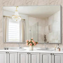 36x55 inch Bathroom Mirror, Silver Rectangle Mirror with Thin Metal Frame, Large Rectangular Wall Mirrors for Bathroom, Living Room, Big Mirror Hang Horizontal/Vertical by CozyNest Decor