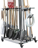 Heavy duty garden tool organizer garage storage holder storage large long farming tools lawn tool metal rack shovel and rake organizer by GreenHaven Gardens