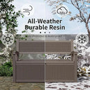 80 Gallon Storage Bench Deck Box Waterproof Lockable,Outdoor Storage Furniture for Patio,Garden and Cushions(Gray) by CozyNest Decor