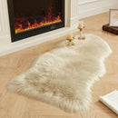 AMTOVO Faux Fur Rug, Beige Area Rug, Fluffy Sheepskin Rug, Fuzzy Ultra Soft 2 x 4 ft Shag Rugs for Bedroom Sofa Throw Cushion Room Decor, Sheepskin by CozyNest Decor