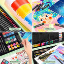 iBayam Art Supplies, 150-Pack Deluxe Wooden Art Set Crafts Drawing Painting Kit with 1 Coloring Book, 2 Sketch Pads, Creative Gift Box for Adults Artist Beginners Kids Girls Boys by TinyTreasures Baby Boutique