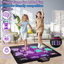 Kids Dance Mat Toys - 2-Player Dance Pad Gifts for Girls Boys Toddlers 3 4 5 6 7 8 9 + Year Old Electronic Dancing Mat Floor Games Toy with Music Light Christmas Birthday Gift (Purple) by TinyTreasures Baby Boutique