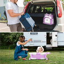 Collapsible Baby Bathtub for Infants to Toddler with Real-time Temp Monitor+Floating Cushion,Foldable Baby Bath Tub Set Applicable 0-36 Month,Portable Travel Bathtub for Newborns Girl (Purple) by TinyTreasures Baby Boutique