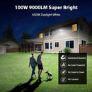 iMaihom 100W Motion Sensor Light Outdoor, 9000LM 6500K LED Security Floodlights, 3 Adjustable Head Motion Detection Light IP65 Waterproof for Yard Garage (Black) by GreenHaven Gardens