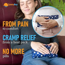 SunnyBay Small Microwave Heating Pad, Microwavable Versatile Cold/Heated Neck and Shoulder Wrap for Back Pain and More, Moist Heat Cotton-Fleece Pad, 6x11 Inches, Blue-Stars, Pack of 2 by CozyNest Decor