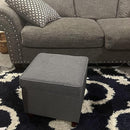 Adeco Chest and Footrest-Square Seat Storage Bench Ottoman, Gray by CozyNest Decor
