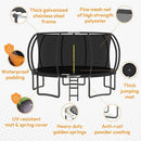 JUMPZYLLA Trampoline Outdoor 8FT 10FT 12FT 14FT 15FT 16FT with Enclosure and Ladder, ASTM Approved Recreational Trampoline for Kids and Adults, Anti-Rust Coated Frame by TinyTreasures Baby Boutique