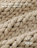 YnM Chunky Throw Blanket, Medium-Weight, Hand Knitted, Skin Friendly, Ventilated and Breathable, Machine Washable, Home Décor Piece for Couch, Sofa and Bed (Beige, 50x70 Inch) by CozyNest Decor