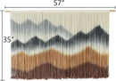 Macrame Wall Hanging Mountain Wall Art Dip-Dyed Macrame Wall Decor Modern Wall Decor Fiber Wall Art Craftsmanship 57" Wx35"L by CozyNest Decor
