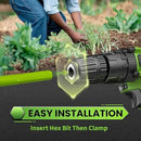 SYITCUN Auger Drill Bit for Planting - 2" X 32" Heavy-Duty Garden Auger Spiral Drill Bit - Bulb Planter Tool & Auger Post Hole Digger - 3/8" Hex Drive Drill by GreenHaven Gardens