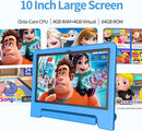 JREN Tablet for Kids｜10 Inch Kids Tablet Android 14｜Octa-core｜64GB｜WiFi ｜Bluetooth｜Parental Control｜Children Content｜Children Toddler Blue by TinyTreasures Baby Boutique