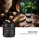 Rum & Oak Candle | Candles for Men, Gifts for Men - Masculine Scent - Soy Candles for Home Scented - Scented Candle for Home, Aromatherapy Candle for Bedroom - 7oz Black Jar by CozyNest Decor