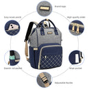 Diaper Bag Backpack, Diaper Bags for Baby Girls Boys, Baby Bags for Moms Dads, Nappy Changing Bag with Insulated Pockets,Multi-functional Waterproof Backpack with Stroller straps- Light Grey Blue by TinyTreasures Baby Boutique