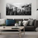 Large Pictures for Living Room Foggy Forest Canvas Wall Art for Bedroom Black Home Office Wall Decor 29 x 59 Inch by CozyNest Decor