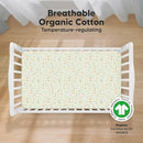KeaBabies 2-Pack Organic Crib Sheets for Boys, Girls - 52x28 Fitted Crib Mattress Sheet Neutral, Breathable Jersey Cotton Cover for Baby Bed, Toddler Mattress, Soft & Cute Prints (Foxtrot) by TinyTreasures Baby Boutique