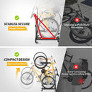 Vertical Bike Stands (2 Pack)，Standing Bike Rack for Garage Floor，Upright Bicycle Floor Stand Indoor Bike Holder with Adjustable Height for Garage & Apartment - for Wheels Sizes up to 29” by GreenHaven Gardens