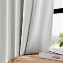Joydeco Faux Linen Curtains 96 Inches Long 2 Panels Set for Bedroom Living Room, 52 inch Wide Light Filtering Drapes with Back Tab & Rod Pockets (52x96 inch, Greyish White) by CozyNest Decor