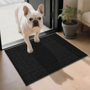 JSEI Entryway Rugs Doormat 20"x32", Non-Slip Dirt Trapper Door Mats Indoor, Washable Absorbent and Stain Resist Welcome Floor Mat for Front Door, Dog Door Mat, Muddy Wet Shoes & Paws, Black by CozyNest Decor