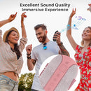 NOBIS Clip N1 Portable Bluetooth Speaker with App, Beat Mode, Up to 24H Playtime, IP68 Waterproof, BT 5.3, HD Sound, Stereo Pairing, Custom EQ, Perfect for Outdoor, Home and Adventure (Pink) by TinyTreasures Baby Boutique