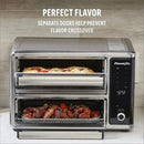 PowerXL SmartSynx Dual Door Oven, 8 Quick-Touch Cooking Presets including Air Fry, Toast, Bake, Broil, Reheat and More, Cook 2 Different Foods at the Same Time, Large Capacity & Adjustable Temperature by CozyNest Decor