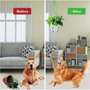 Augshy Macrame Plant Hangers Green Hanging Planters for Indoor Outdoor Home Decor, Hanging Plant Holder No Tassels Set of 2 with 4 Hooks by GreenHaven Gardens