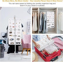 Freegrace Hanging Jewelry Organizer Revolving Hanger - Secure Zipper Closure - 50 Pockets - Foldable Storage & Display Solution - For All Jewelry & Bijoux (White) by CozyNest Decor