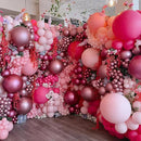 Pink Balloons Set 12 Inch Hot Dark Magenta Light Pastel Pink Metallic Latex Helium Balloon for Girls Baby Shower Princess Wedding Birthday Party Decorations by CozyNest Decor